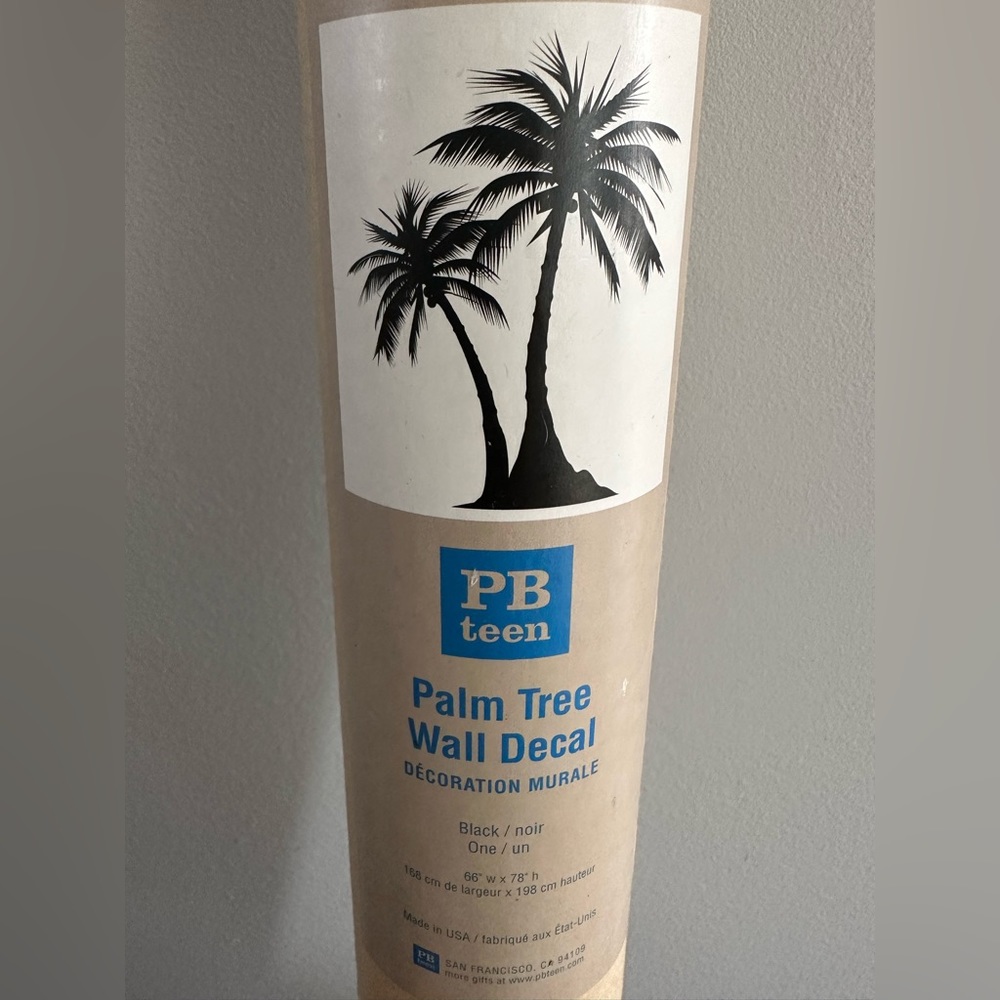 Pottery Barn Teen Black Palm Tree Wall Decal